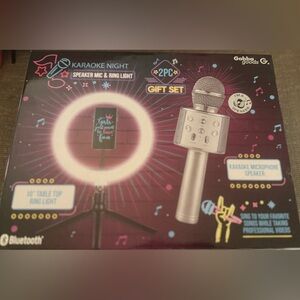 Gabba Goods Karaoke Night Speaker Mic & Ring Light Set